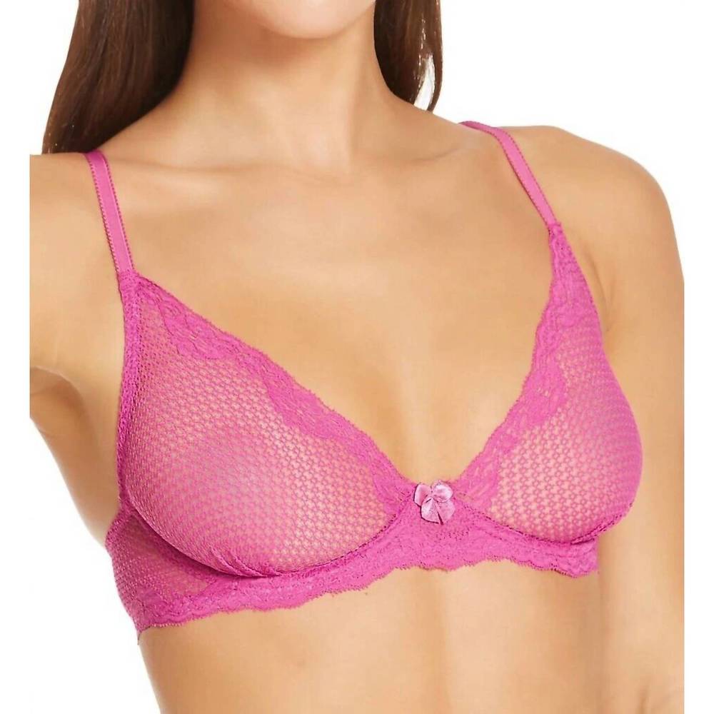NEW TIMPA LINGERIE alice lace plunge bra in orchid